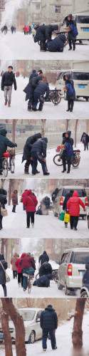 老人雪中被车撞放走肇事者称“不干讹人的事”(图)