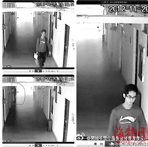 大学宿舍5台电脑被盗网友微博发布盗窃视频