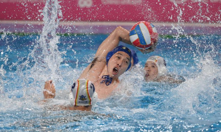 第十五届全国运动会男子水球金牌赛：广东队夺冠