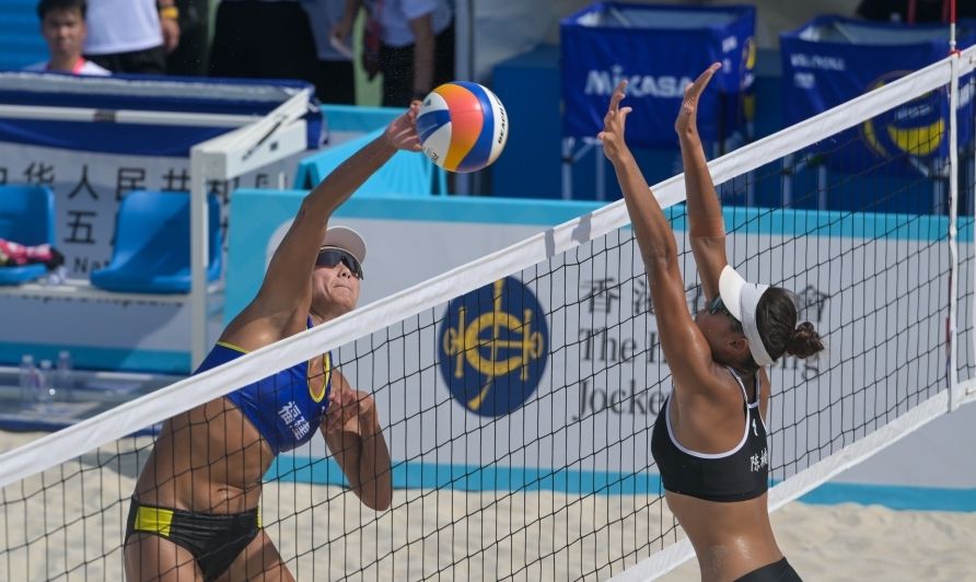 十五运会香港赛区首个项目沙滩排球开赛