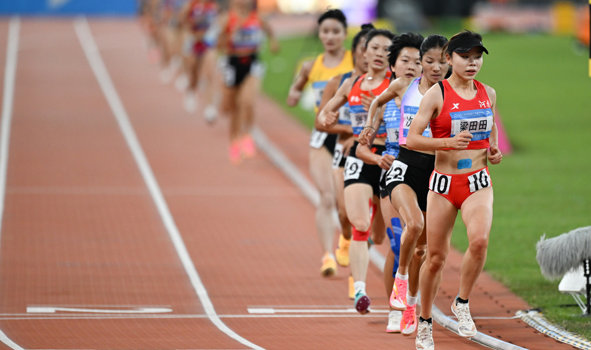 全运会田径女子10000米决赛 梁田田夺冠