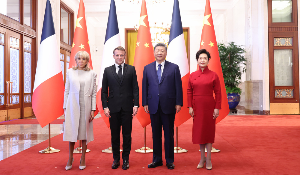 习近平同法国总统马克龙会谈