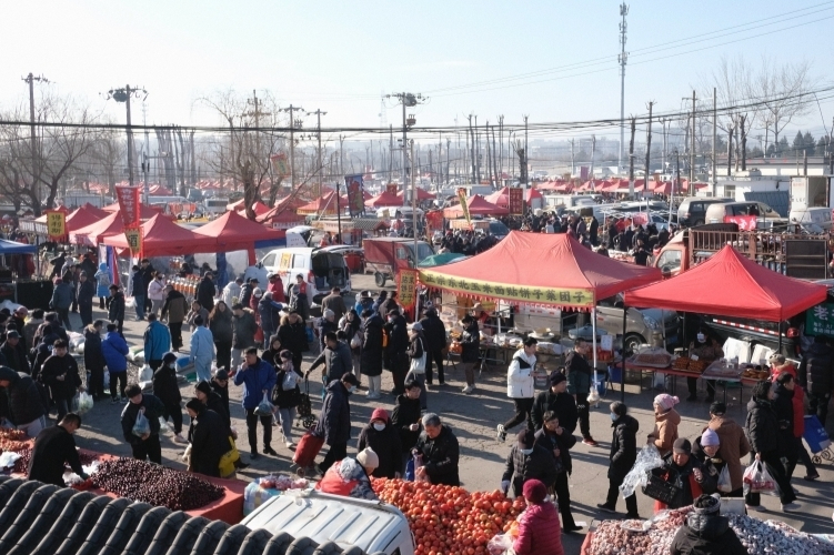 北京：春节临近 沙河大集人气火爆