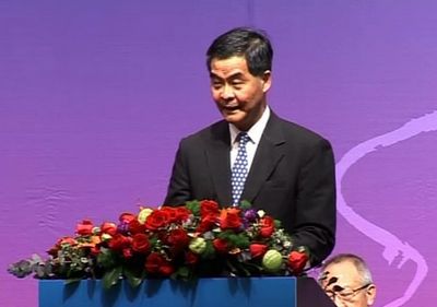 梁振英:相信香港和北京的合作将会有增无减