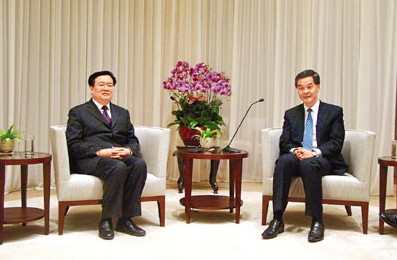 梁振英会晤湖北省长王国生望港借鄂发展东风(图)