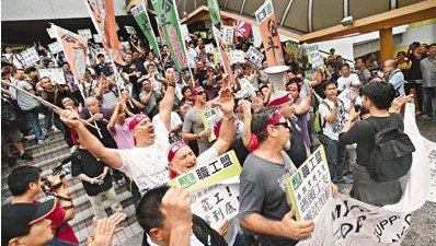 香港货柜码头工潮陷胶着劳联或退出会议(图)