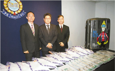 香港警方破获今年最大宗毒品案检获逾50公斤冰毒