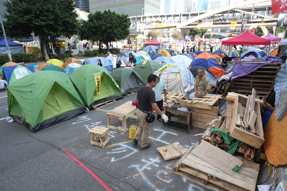 香港旺角清障下周进行“占中三子”下月初自首