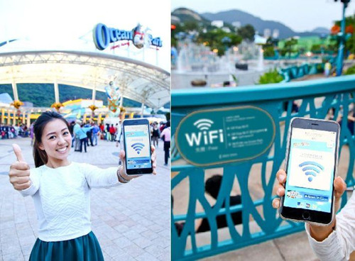 香港海洋公园11月推免费WiFi明年将覆盖整个公园