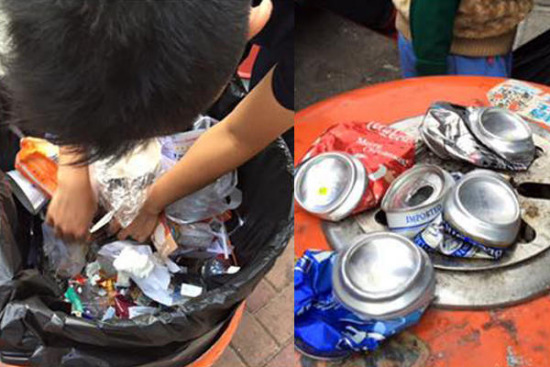 香港有网民发起“寻宝行动”翻垃圾体验拾荒难处