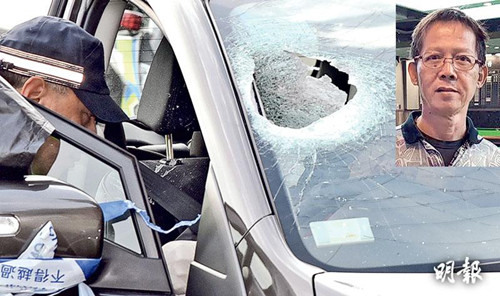 飞石破车窗击毙司机香港警方追查涉案石块来源