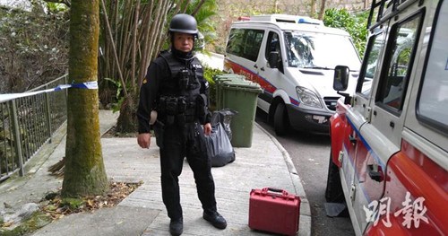 香港中环山顶发现怀疑炸弹警方封锁调查(图)