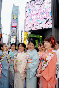 日本感谢美支援重建“樱花”在纽约提前绽放(图)