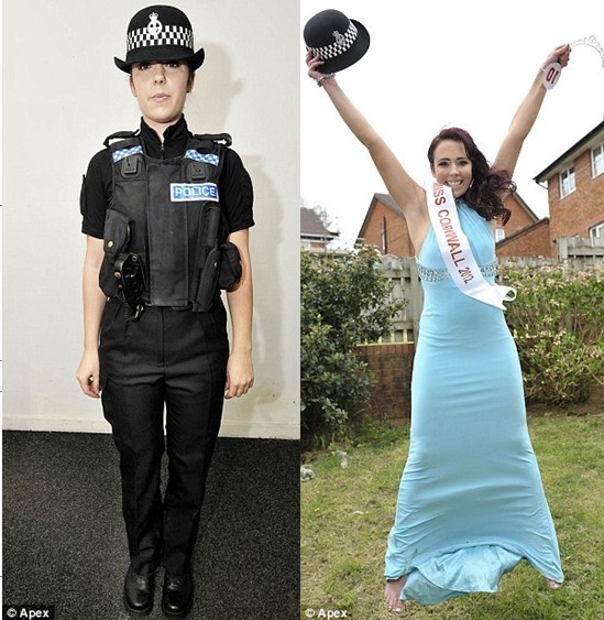 英警花参加地方选美夺冠将角逐英格兰小姐(图)