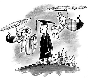 美国大学生找工难父母帮忙帮写简历陪面试(图)