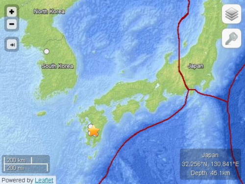 日本南部发生4.7级地震不会引发海啸(图)