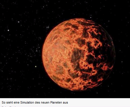 科学家发现新行星体积为地球2/3布满岩浆(图)