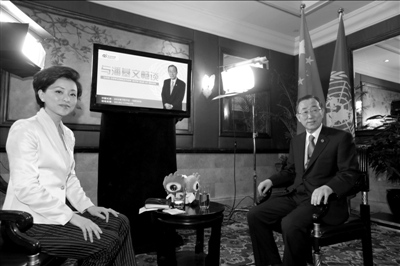 联合国秘书长潘基文:希望借网络传达联合国理念