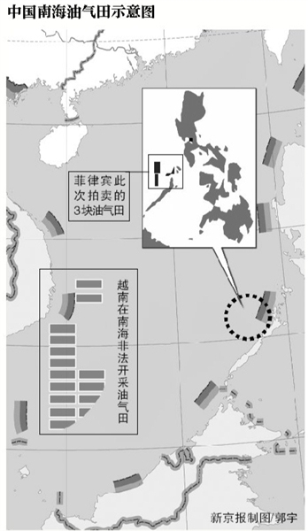 菲竞拍南海油气田无大公司参与怕失去中国市场