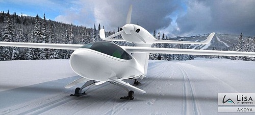 法国航空公司推出三栖飞机能滑雪可折叠(图)
