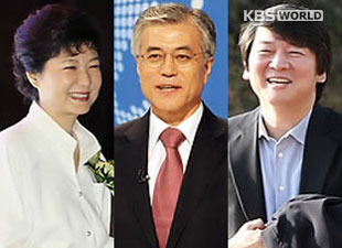 韩国总统大选民调显示文在寅支持率首超朴槿惠