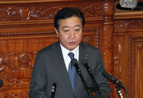 野田佳彦众议院发表施政演说担忧政府运转(图)