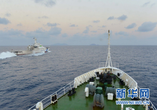 日媒:中国海监船在钓鱼岛海域驱赶日本舰船