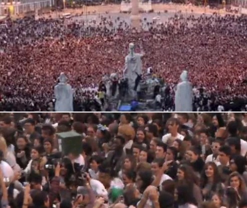 “鸟叔”欧洲获奖意大利3万人齐跳骑马舞(图)