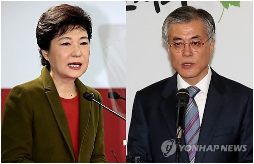 韩国大选最后一轮民调出炉朴槿惠微弱领先(图)