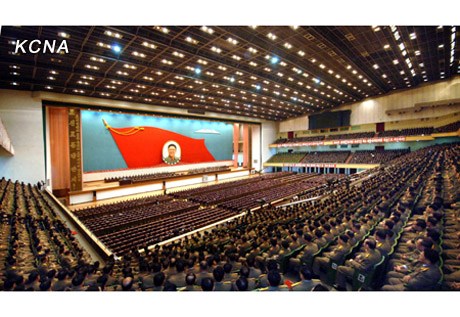 朝鲜举行金正日逝世一周年中央追悼大会(图)