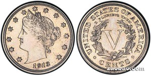 一枚100年前5美分硬币拍出300万美元高价(图)