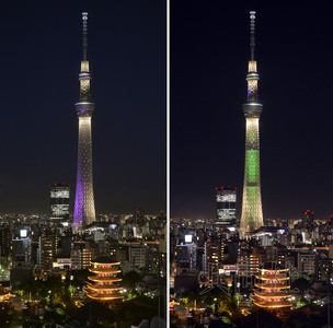 东京晴空塔亮灯庆祝开业一周年活动持续至6月