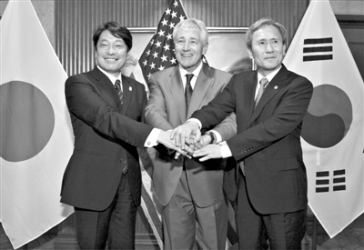 美日韩防长会晤合力迫朝弃核朝称不会自我牺牲