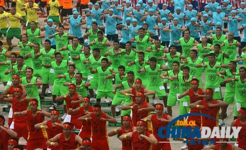 秘鲁监狱1200名囚犯齐热舞欲破吉尼斯纪录(图)