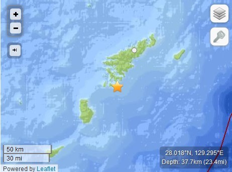 日本西南部海域发生4.7级地震不会引发海啸