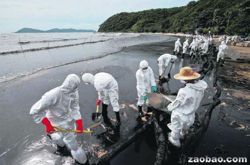 泰国漏油殃及旅游胜地沙湄岛海滩游客退房(图)