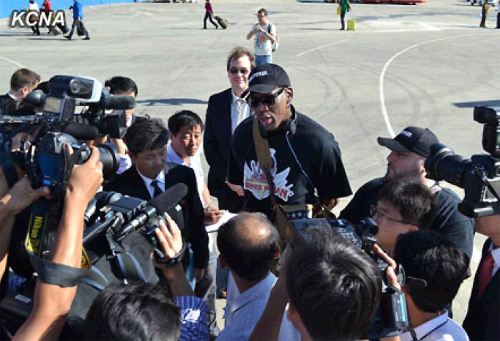 朝鲜官方媒体报道罗德曼抵达平壤未作过多评论