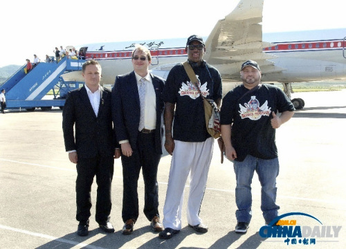 美前NBA球星罗德曼抵朝盼与金正恩共进晚餐