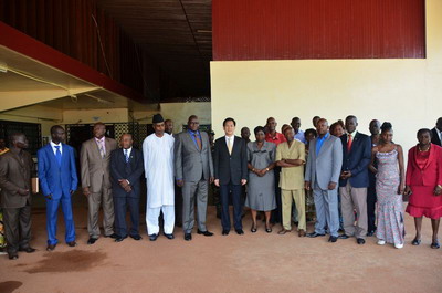 我驻中非大使孙海潮会见中非交通和民航部长