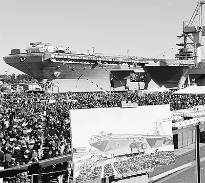 “福特”号正式下水美军航母开始更新换代