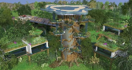 18亿“梦幻树屋”夺世上最复杂建筑树顶建游泳池