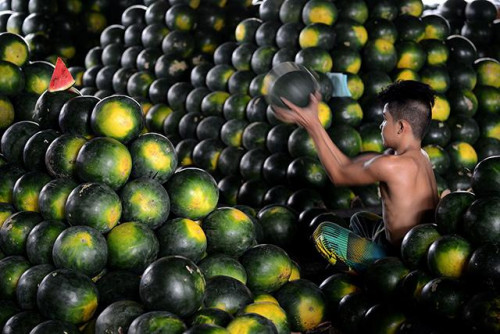 菲律宾人新年家中要摆12种圆水果西瓜变身福果