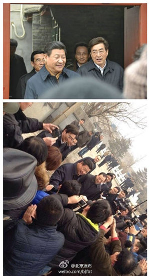 外媒关注习近平雾霾天访胡同:与民同呼吸共命运