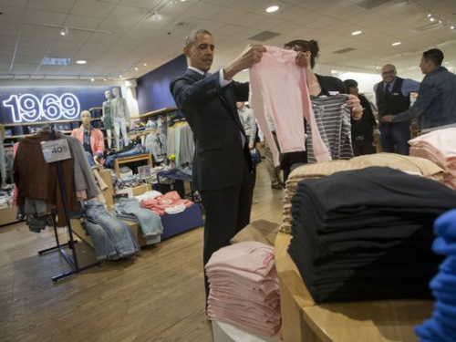奥巴马访纽约预热中期选举逛服装店藏玄机(图)