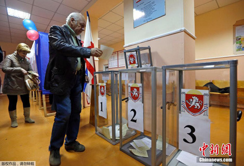 克里米亚今公投决定归属俄美“新冷战”可能性小