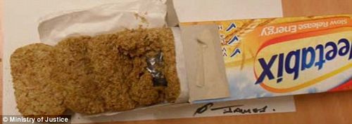 犯人偷运违禁物进牢房花样百出饼干、U盘齐上阵