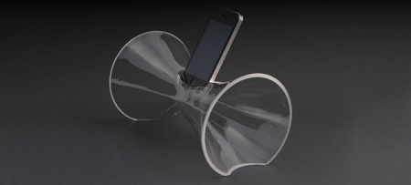 艺术家打造极简iPhone扩音器用玻璃制成(图)