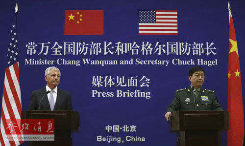 外媒:中美防长就领土问题“面对面交锋”