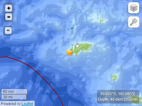 所罗门群岛海域发生5.1级地震震源深40.6千米