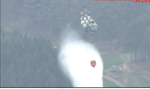 日本岩手县发生山林大火指示100多户居民避难